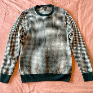 J Crew Cashmere Crewneck Houndstooth Size Medium